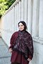 Petra Mosaic Ethnic Pattern Shawl - Black Red - 2
