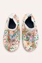 Girl's Floral and Rainbow Patterned Non-Slip Sole Sea and Pool Shoes