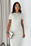 Soft Motion Women's Lycra Crew Neck Slit Maxi Dress - 4