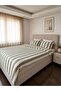 Piece Washed Khaki-Ecru Muslin Duvet Cover Set 200X220 cm Double Size Soft Textured Natural Look Flat Sheet - 5