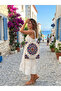Ethnic Tapestry Woven Canvas Bag - Woven Shoulder Bag with Rope Straps - Bohemian Cloth Saddlebag