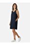 Women's Muslin Linen Sleeveless Above-Knee Dress with Side Pockets Comfortable Fit - 3