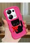 Redmi Note 13 Pro 4g Compatible Case with Camera Protector Red Silicone Couple Phone Case Cat Pattern