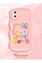 iPhone XS Compatible Case Camera Protector Pink Silicone Couple Phone Case Kitty Pattern - 2