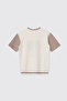 Boy's Crew Neck Ecru T-Shirt - 2