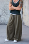 Men's Loose Baggy Shalwar Trousers with Stitching Detail - 2