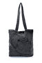 Cross Patch Pocket Detailed Denim Women's Shoulder Bag Doli Anthracite