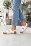 White Double Buckle Comfortable Velcro Daily Women's Sandals