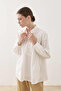Ribbed Cotton Shirt Ecru - 4