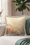 Landscape Forest Mountain Elegant Fringed Pillowcase - Misty Nature Rustic Beige Mink Tassel Throw Pillow Cover - 6