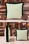 Elegant Fringed Pillowcase with Stripes - Stylish Minimal Nordic Green Black Tassel Throw Pillow Cover - 6