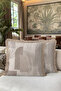 Bohemian Abstract Palm Pattern Fringed Pillowcase-Tropical Nordic Mink Cream Tassel Throw Pillow Cover
