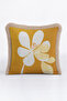 Bohemian Floral Design Floral Fringed Pillowcase-Tropical Botanical Ecru Cream Tassel Throw Pillow Cover - 6