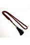 Vintage Old Afghani Muski Rosary 99 Beads 8.5x8mm Deep Burgundy Prayer Beads Black Gold Tassel - 3
