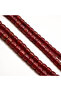 Vintage Old Afghani Muski Rosary 99 Beads 8.5x8mm Deep Burgundy Prayer Beads Black Gold Tassel - 4