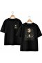 Dive Deep into Back and Front Chest Printed 100% Cotton Oversize Loose Regular Fit Crew Neck T-Shirt