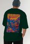 Paris France 3 Green Oversize Country City Back Printed Unisex T-Shirt 100% Cotton Premium - 7