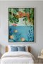 Tropical Wildlife Above and Below Kids Wall Art | Portrait Framed Canvas Print | Luxury Modern Decor for Kids Room