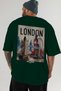 London England 4 Green Oversize Country City Back Printed Unisex T-Shirt 100% Cotton Premium - 6