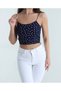 Navy Blue Women's Athlete Bustier with Rope Straps - 2