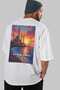 Casablanca Morocco White Oversize Country City Back Printed Unisex T-Shirt 100% Cotton Premium - 7