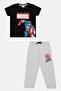 Toddlers Boy 2 Pieces Graphic Print Top And Pants Sleepwear Set, Multicolor - 3