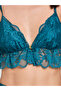Teal Pack Of 3 - Lace Bralette, Shorts And Robe - 5