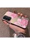 Samsung Galaxy A54 Compatible Silicone Edge Hard Back Case Couple Phone Case with Floral Pattern - 2