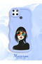 Realme C21Y Compatible Case Camera Protector Blue Silicone Couple Phone Case Girl Pattern - 2