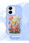 Vivo Y36 4g Compatible Case Camera Protector Blue Silicone Couple Phone Case Floral Pattern - 2
