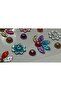 Licensed Three-Dimensional Mixed Color Flower Series Stone Sticker Adhesive for Hair, Face, Nails, Makeup Sticker Holographic 1 Piece - 4