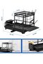 Dish Drying Rack, Multifunctional Dish Rack, Rustproof Kitchen Dish Drying Rack with Drainboard, Space-Saving 2-Tier Dish Drying Rack with a Large Capacity for Kitchen Counter Black - 2