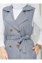 Women's Double-Breasted Belted Vest Rc3151 - 9