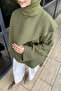 Muslin Shawl Lace-Up Blouse - Khaki - 3
