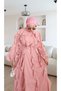 Edoril Front-Flounce Ruffled Voile Dress Dusty Rose - 4