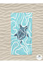 Turtle Sea Coast Patterned Cotton Digital Printed Beach Sea Towel