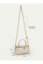 Women's Box Model Leather Handle Zippered Crossbody Handbag and Shoulder Bag - 7