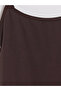 Brown U-Neck Women's Underwear Undershirt - 6
