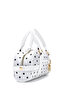 Faux Leather Women's Crossbody Bag with Key Lock Charm Hamburg White Polka Dot - 2