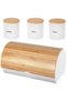 Set Chlebak din metal alb - 6