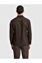 Brown 100% Linen Regular Fit Long Sleeve Shirt 50320945-Vr084 - 5
