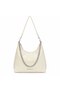 Soft Leather Casual Chain Accessory, Knitted Sleeve Detail, 3-Compartment Shoulder Bag - 3