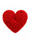 Red Plush Heart Buckle Ornament Soft Heart Figure Decorative Gift Accessory Valentine's Day Special Day Gift