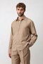Beige Linen Blended Relax Fit Men's Shirt