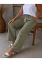 Linen Embroidery Detailed Wide Leg Stylish and Modern Pants - 2