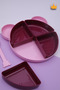 7 Piece Food Tray Set Food Plate Pink 6015 - 7