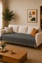 Eco |   Cotton Bohemian Sofa Cover, Sofa Bed Cover, Armchair Cover, Sofa Shawl |   115X210 Anthracite - 2