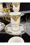Acar Plus Gold Gilt Special Series Porcelain Coffee Cup Set with Stands 90 ml Espino 105 Cc - 4
