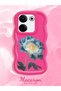 Tecno Camon 20 Compatible Case Camera Protector Red Silicone Couple Phone Case Floral Pattern - 2