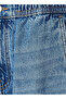 Denim Straight Fit Button Closure Jeans - 2
